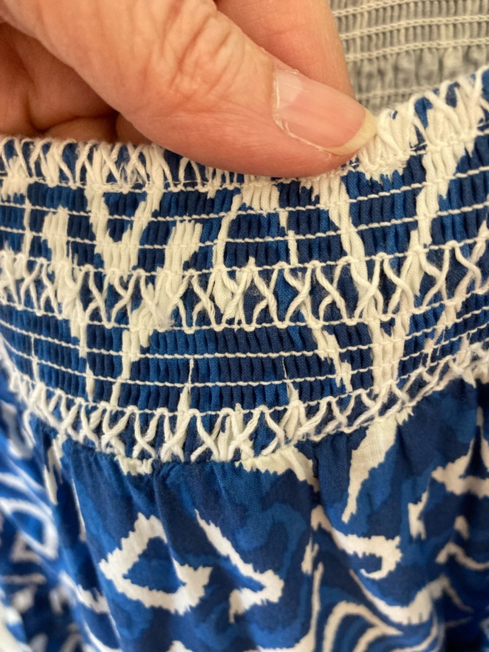 Caroline Constas Blue and White Floral Lace-Trim Dress - Picture 8 of 12